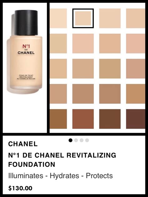 chanel nr 1 foundation|chanel foundation color shade chart.